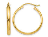 Medium Hoop Earrings in 14K Yellow Gold 1 Inch (2.75 mm)